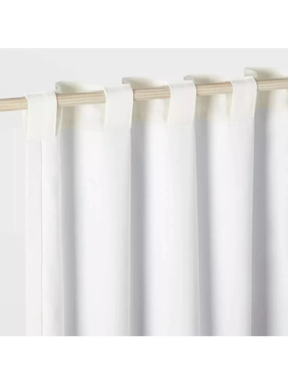 Pillowfort Cream Color Chambray Cotton Blackout & Lined Curtain Panel 42